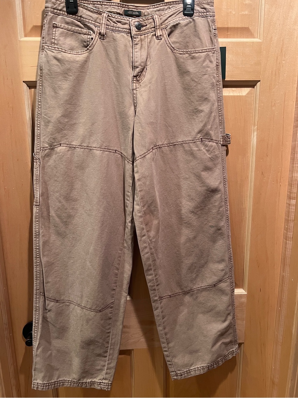 NWT Wild Fable Pants Women’s Cotton Brown Carpenter Wide Leg Utility Workwear 6